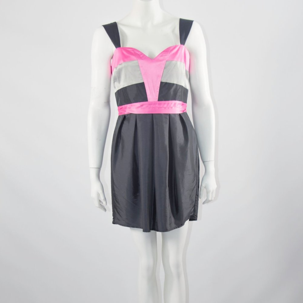 LIPSY London Colorblock Dress Coctail Sz 14 Medium New